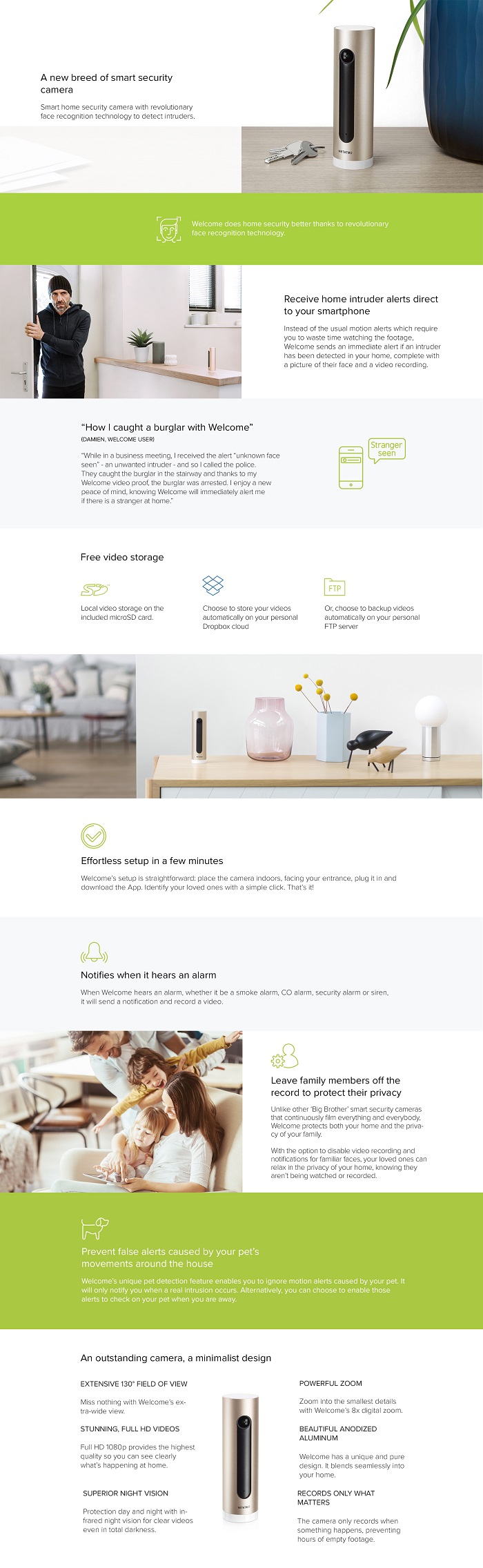 Netatmo 1080p Home Security Camera with Face RecognitionNSC01